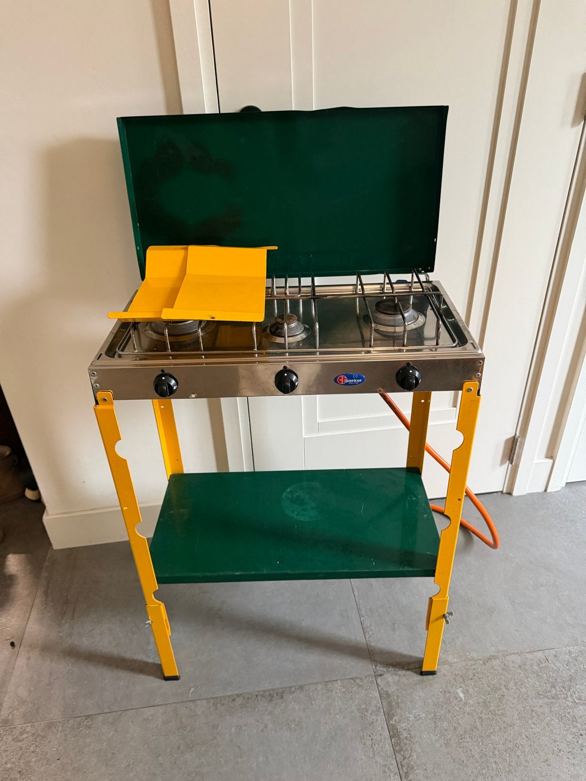 Parker 3-pits gasfornuis met onderstel - Ideaal voor camping, Ophalen of Verzenden, Gebruikt