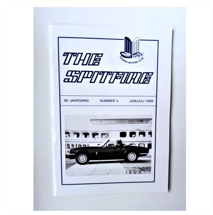 triumph spitfire clubblad nr.3 uit 1989, Ophalen of Verzenden, Zo goed als nieuw, Overige merken, TSC