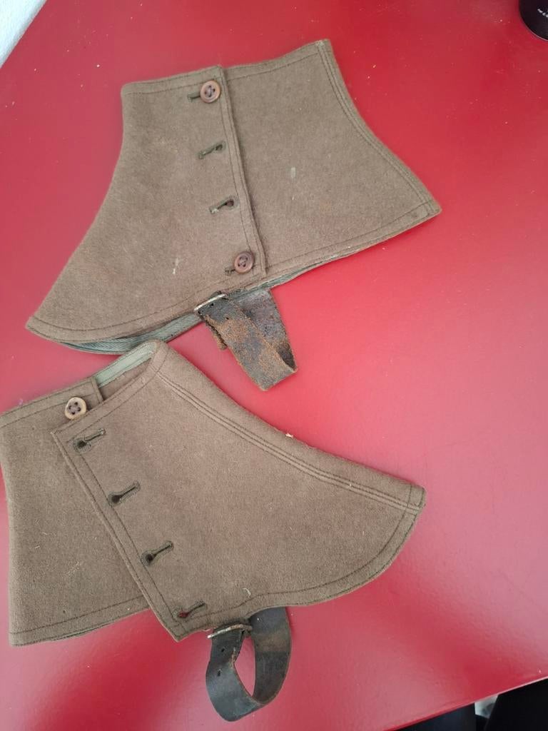 Vintage militaire beenkappen - WOII stijl, Ophalen of Verzenden, Heren, Onbekend