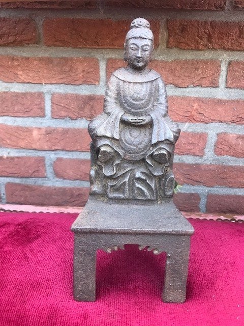 oud metalen beeld van Kwanyin, China, Ophalen of Verzenden, Beeld, Metaal, Azië