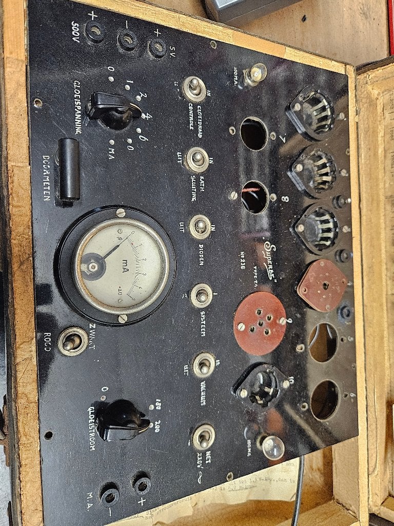 Vintage Superbe  buizentester in koffer - Type T4 No. 236, Ophalen, Gebruikt, Overige meters