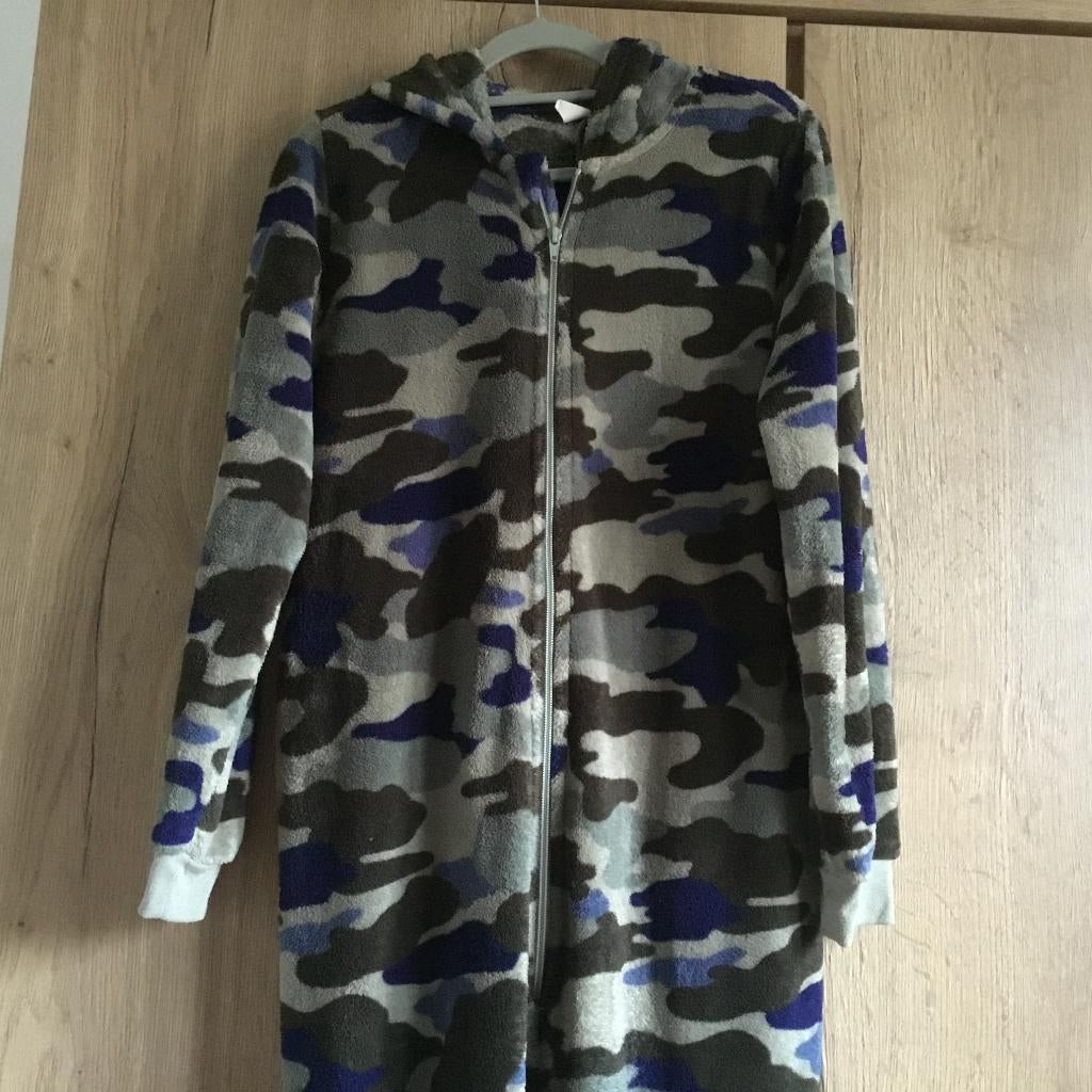Onesie maat 158/164 blauw/groen, Ophalen, Jongen of Meisje, Hema, Overige typen