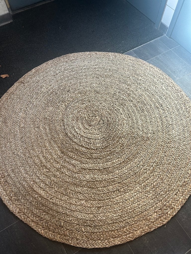 Vloerkleed, Ophalen, Natuurlijk materiaal, Gebruikt, Beige