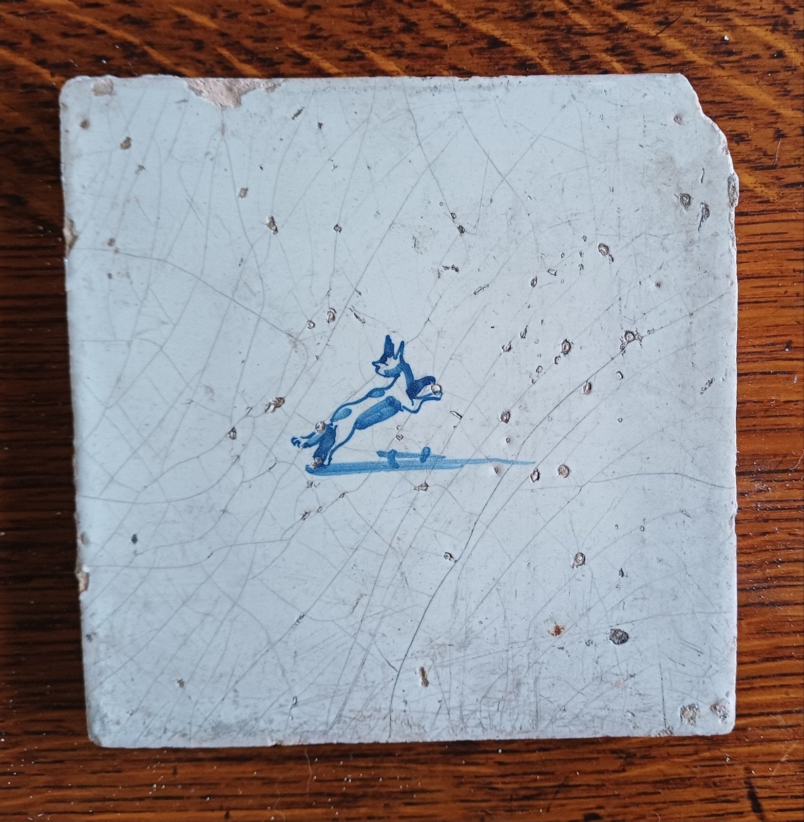 Antieke Hollandse Delfts Blauwe Tegel, Ophalen of Verzenden