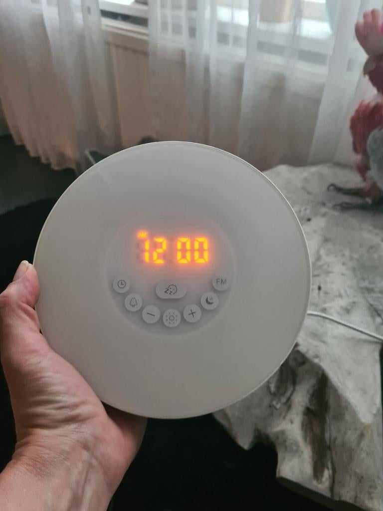 Nikkei NCW22 Wekker met Wake-up Light en Radio, Witgoed en Apparatuur, Wekkers, Zo goed als nieuw, Digitaal, Ophalen of Verzenden