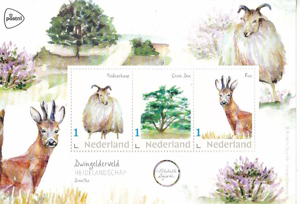 Michelle Dujardin – Beleef de Natuur – Dwingelderveld - 2021, Postzegels en Munten, Postzegels | Nederland, Verzenden, Na 1940