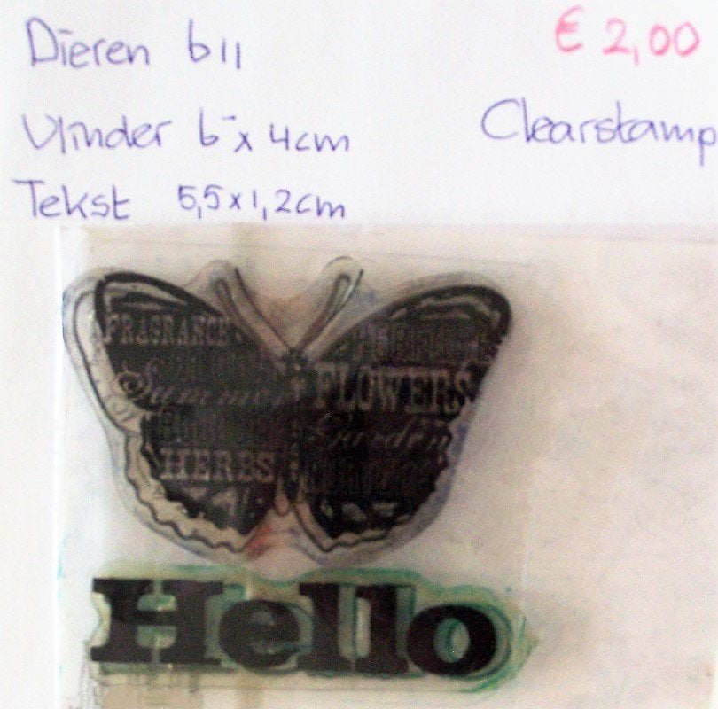 Dieren 611 Clearstamp, Hobby en Vrije tijd, Stempelen, Ophalen of Verzenden, Gebruikt, Clearstamp
