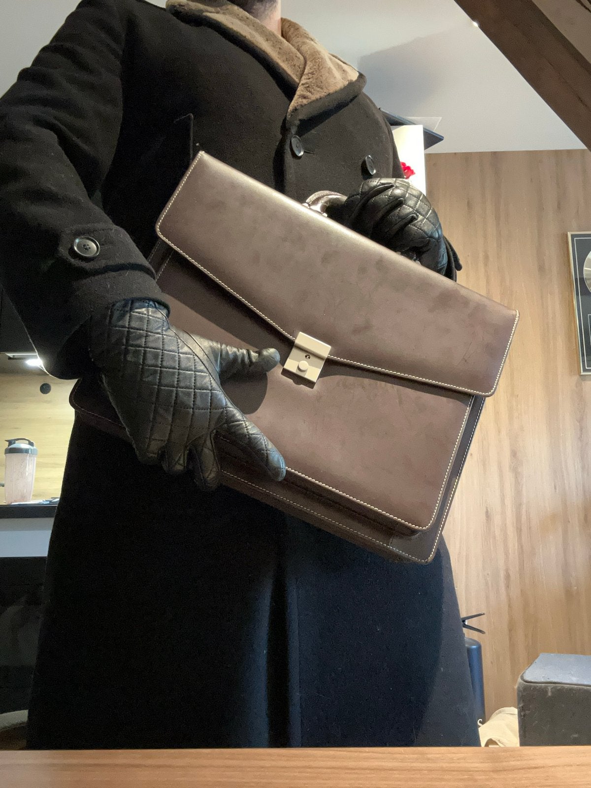 Vintage Leren Aktetas - Bruin, Ophalen of Verzenden, Gebruikt, Bruin, Overige typen
