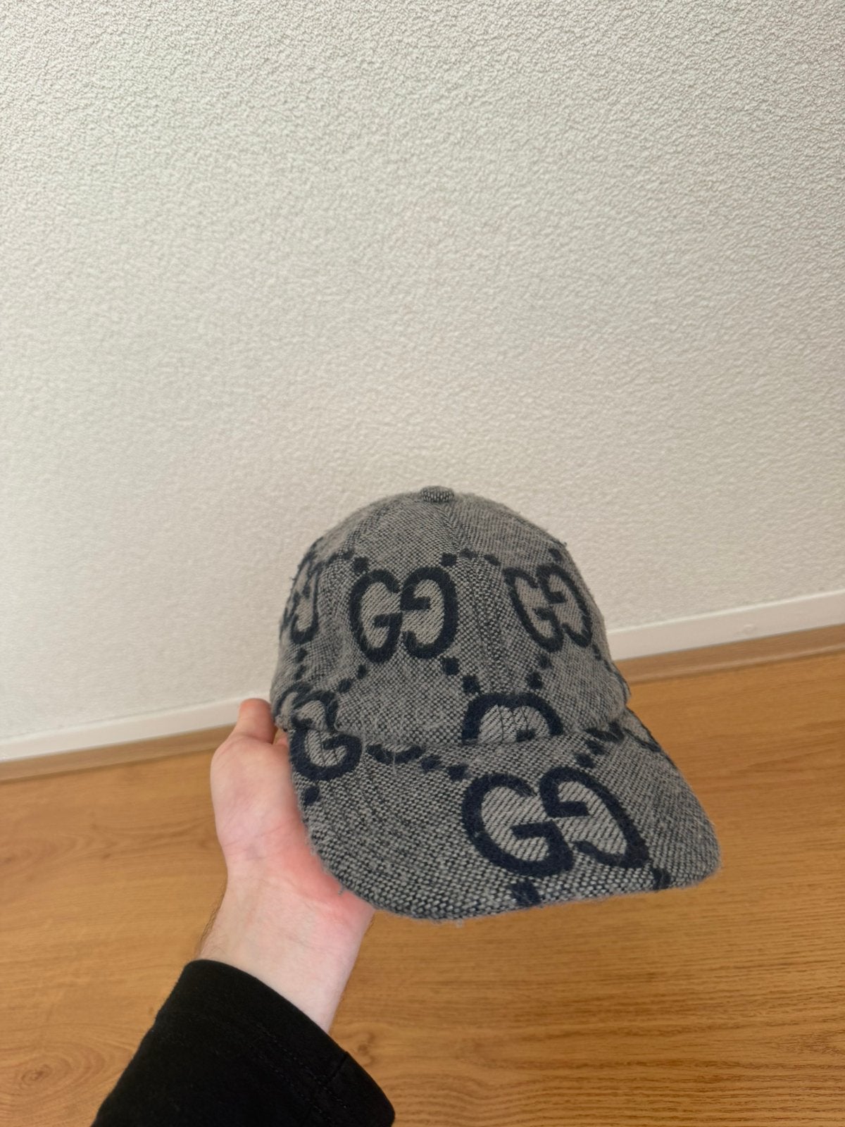 Gucci Pet GG Donkerblauw/Grijs, Kleding | Heren, Hoeden en Petten, Ophalen of Verzenden, Zo goed als nieuw, Pet