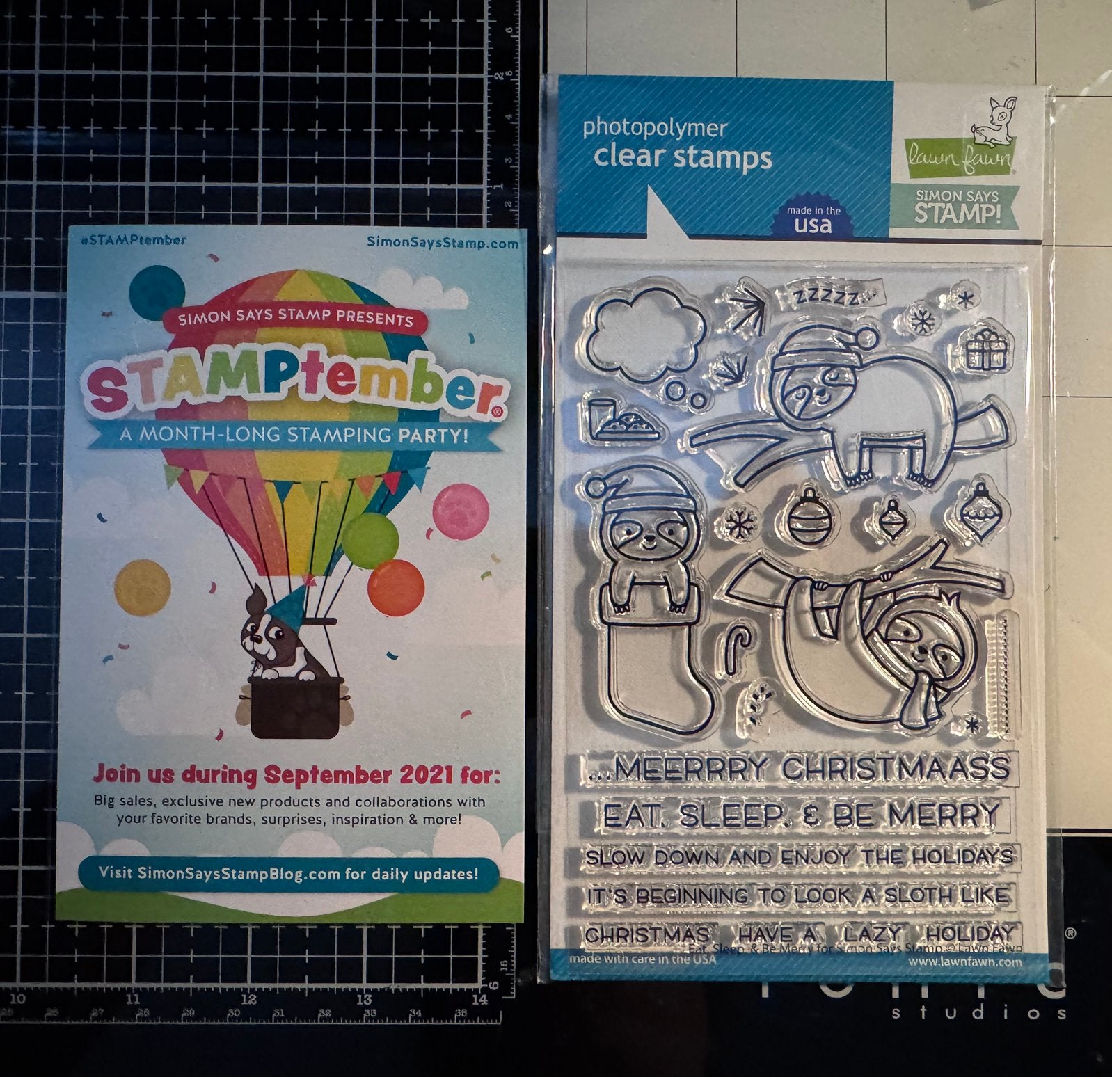 Lawn Fawn Simon Says Stamp Eat,Sleep & Be Merry Stamptember, Ophalen of Verzenden, Nieuw