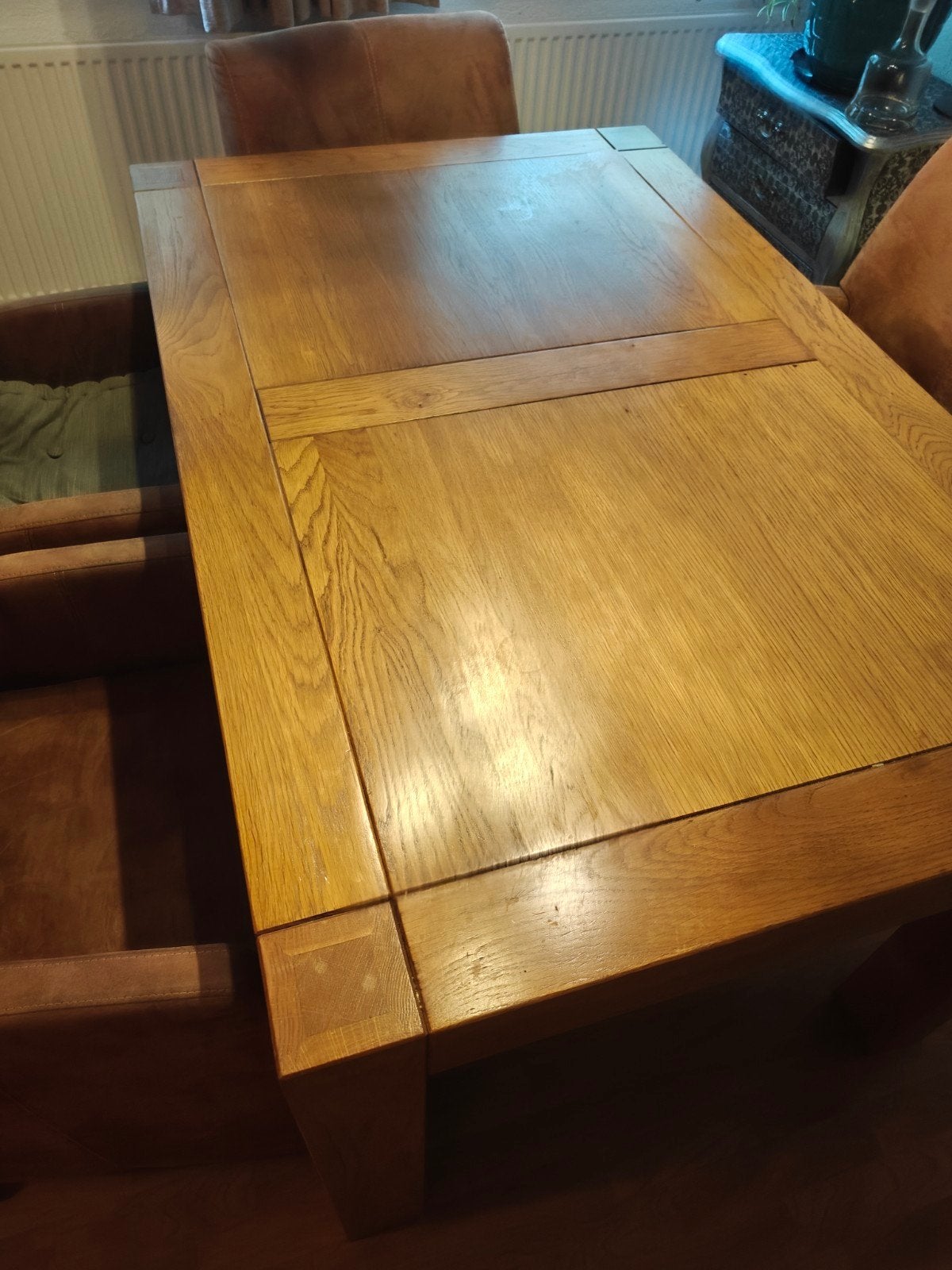 Eettafel met 6 stoelen gratis, Huis en Inrichting, Ophalen, 100 tot 150 cm, Modern klassiek, 50 tot 100 cm