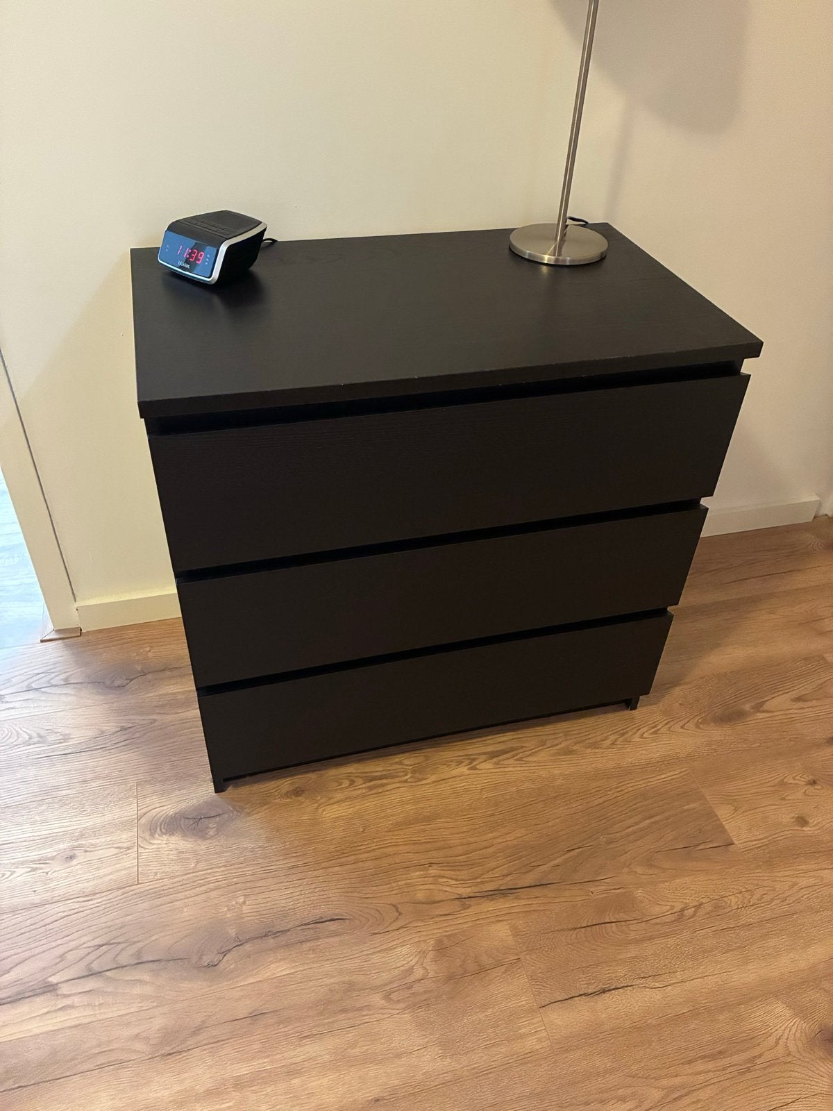 IKEA Malm ladekast 3 lades zwartbruin, Huis en Inrichting, Ophalen, 50 tot 100 cm, Zo goed als nieuw, 3 of 4 laden