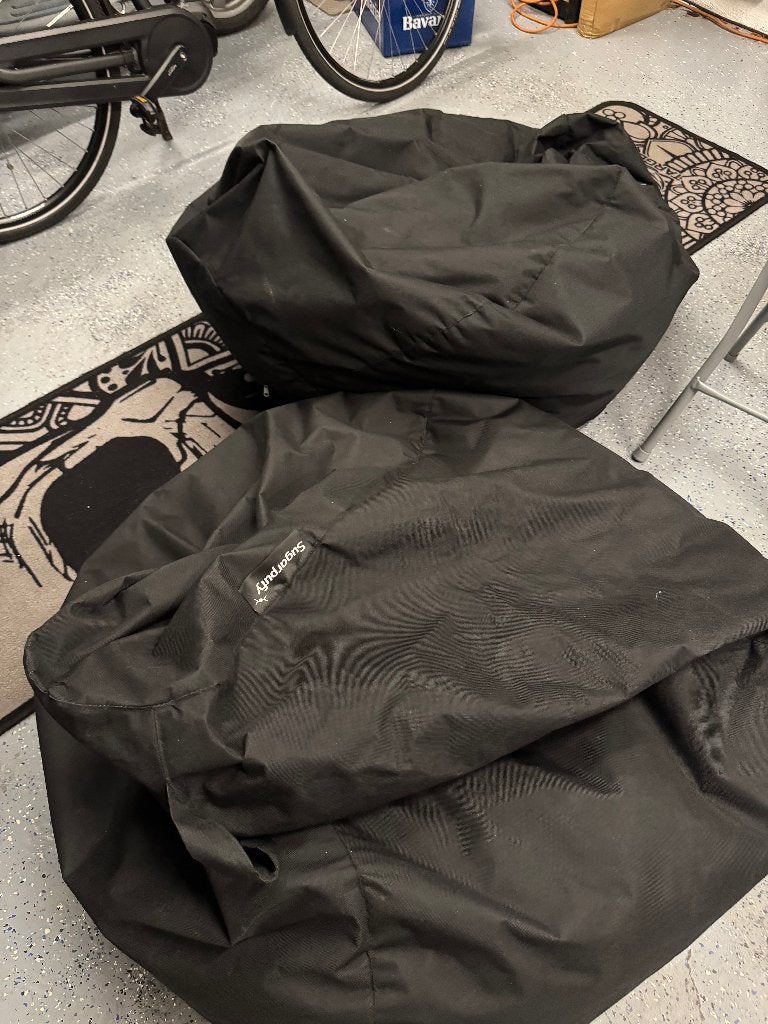 2x Sugarpufy XL Zitzak – Luxe & Comfort – Zwart, Ophalen, Zo goed als nieuw, Zwart, Zitzak
