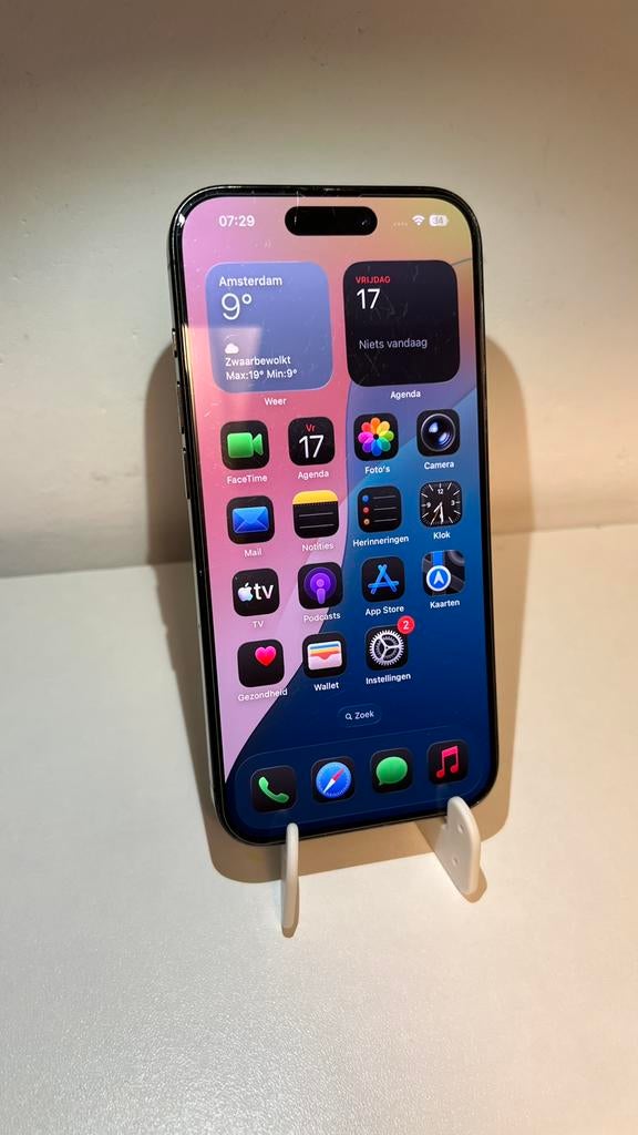 Te koop: iPhone 15 Pro 128GB – Black Titanium, Zwart, Ophalen of Verzenden, 82 %, Zonder simlock