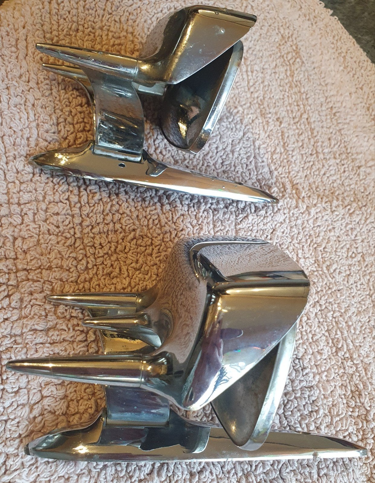 Vintage Vleugelspiegel Set - Jaren '50/'60, Ophalen of Verzenden, Gebruikt, Amerikaanse onderdelen
