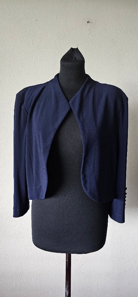 Blauwe Bolero van Joseph Ribkoff (17425), Blauw, Joseph Ribkoff, Ophalen of Verzenden, Zo goed als nieuw