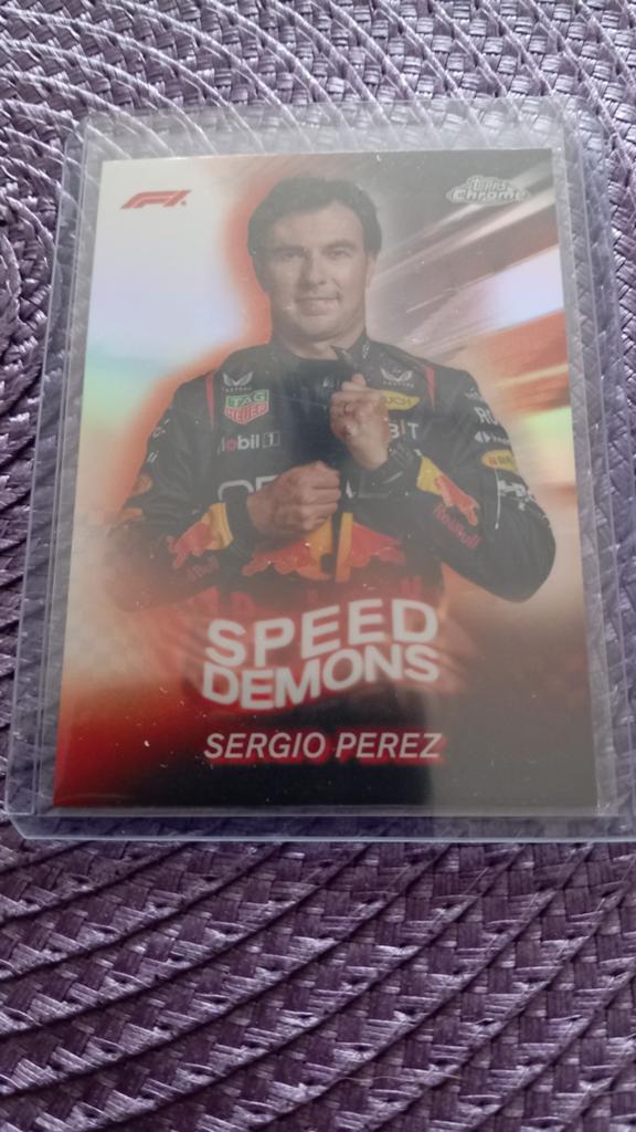 Topps Chrome F1 Speed Demons Sergio Perez Kaart, Hobby en Vrije tijd, Verzamelkaartspellen | Overige, Ophalen of Verzenden, Zo goed als nieuw