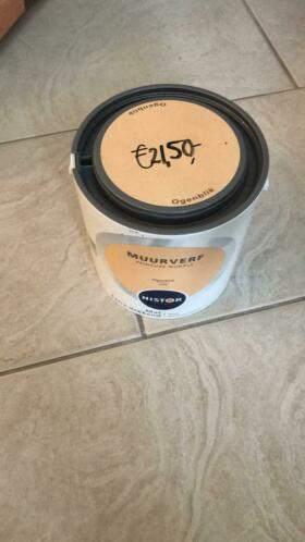 Koraal zalmroze muurverf histor nieuw €68 muur verf emmer, Ophalen of Verzenden, Nieuw, Roze
