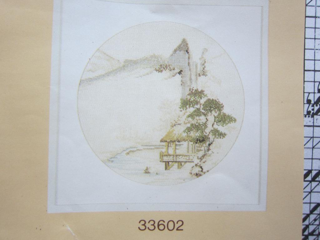 borduur Chinese Shan-Shui Painting Hand-painted landscape, Ophalen of Verzenden, Nieuw, Handborduren, Patroon