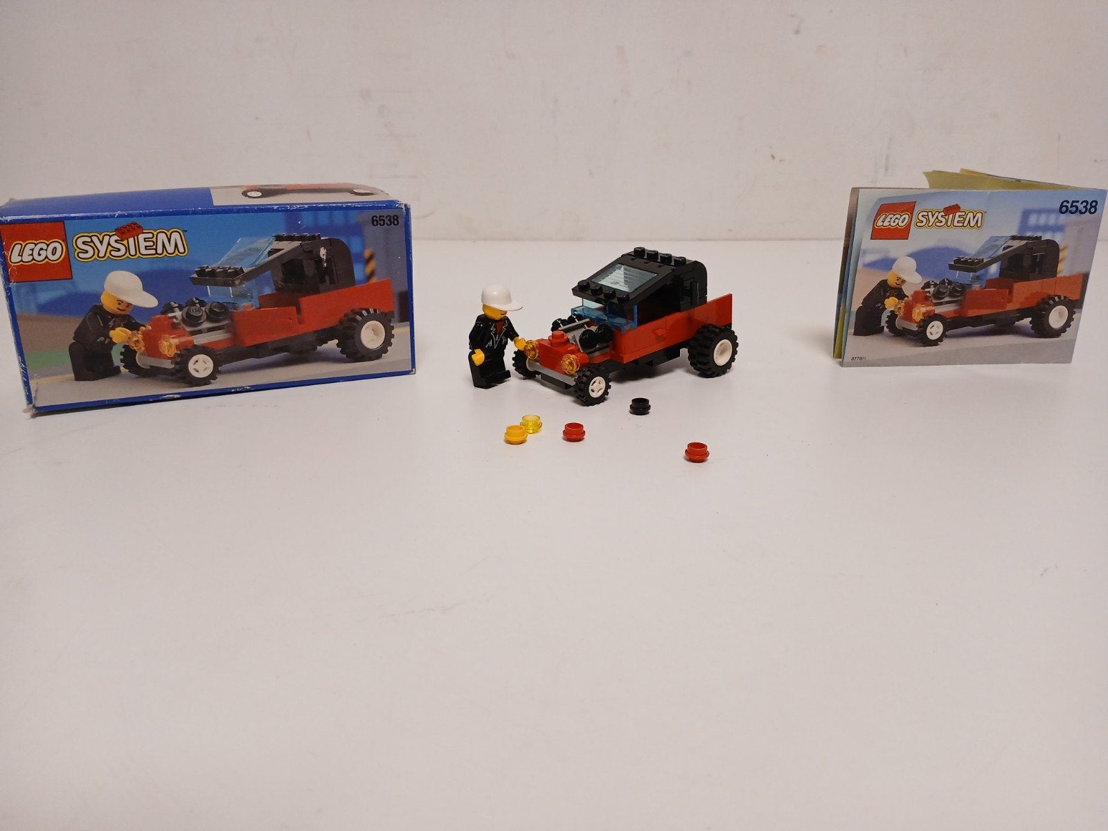 Vintage lego system 6538 hot rod met doosje en boekje, Ophalen of Verzenden