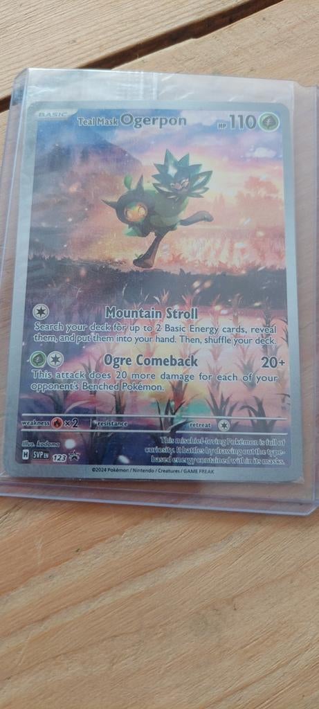 Pokemon Kaart Ogerpon Promo 123/SVP Geseald 2024, Ophalen of Verzenden, Zo goed als nieuw, Losse kaart, Foil