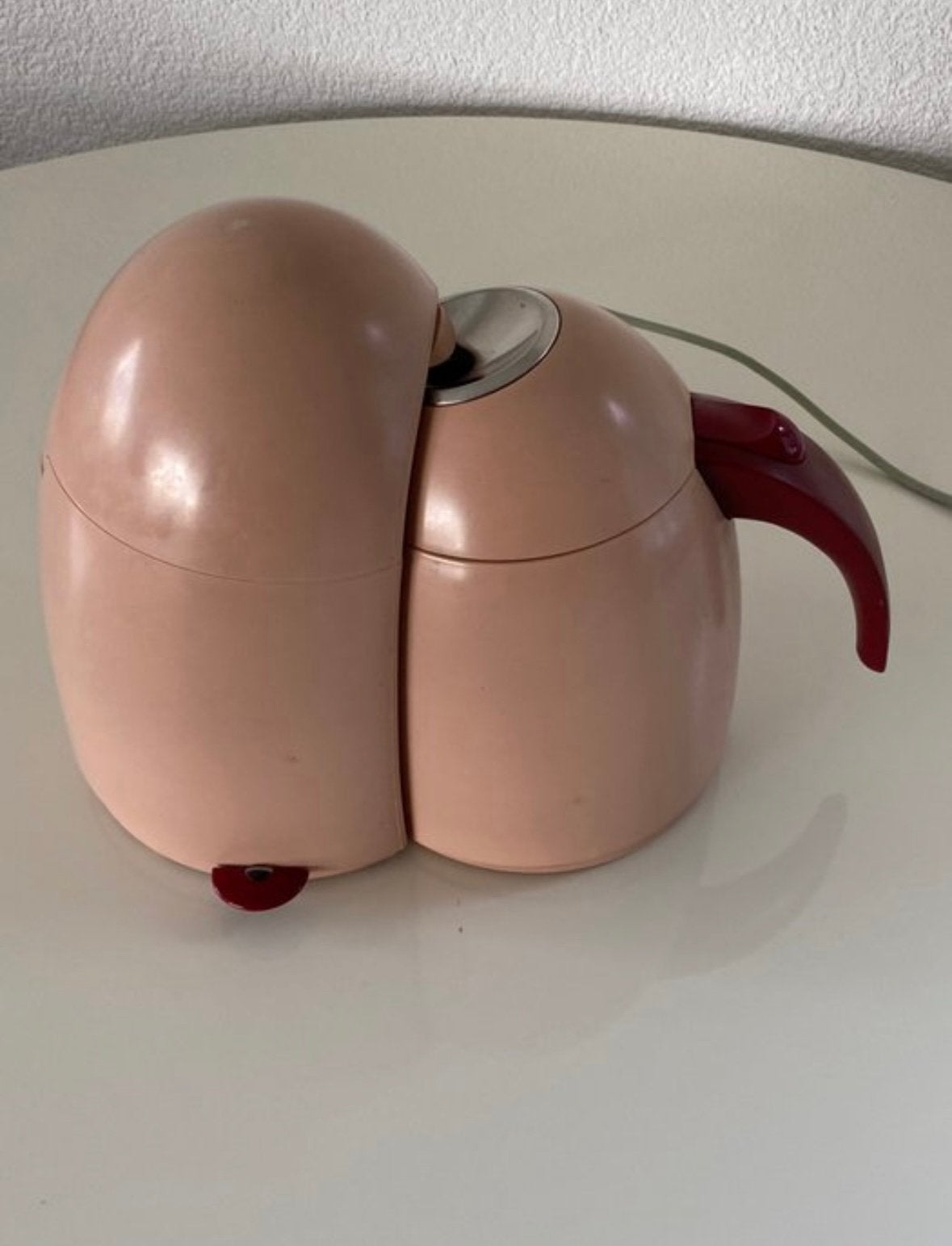 Philips Alessi HD2004 koffiezetapparaat – vintage design, Afneembaar waterreservoir, Gebruikt, Koffiemachine, Gemalen koffie