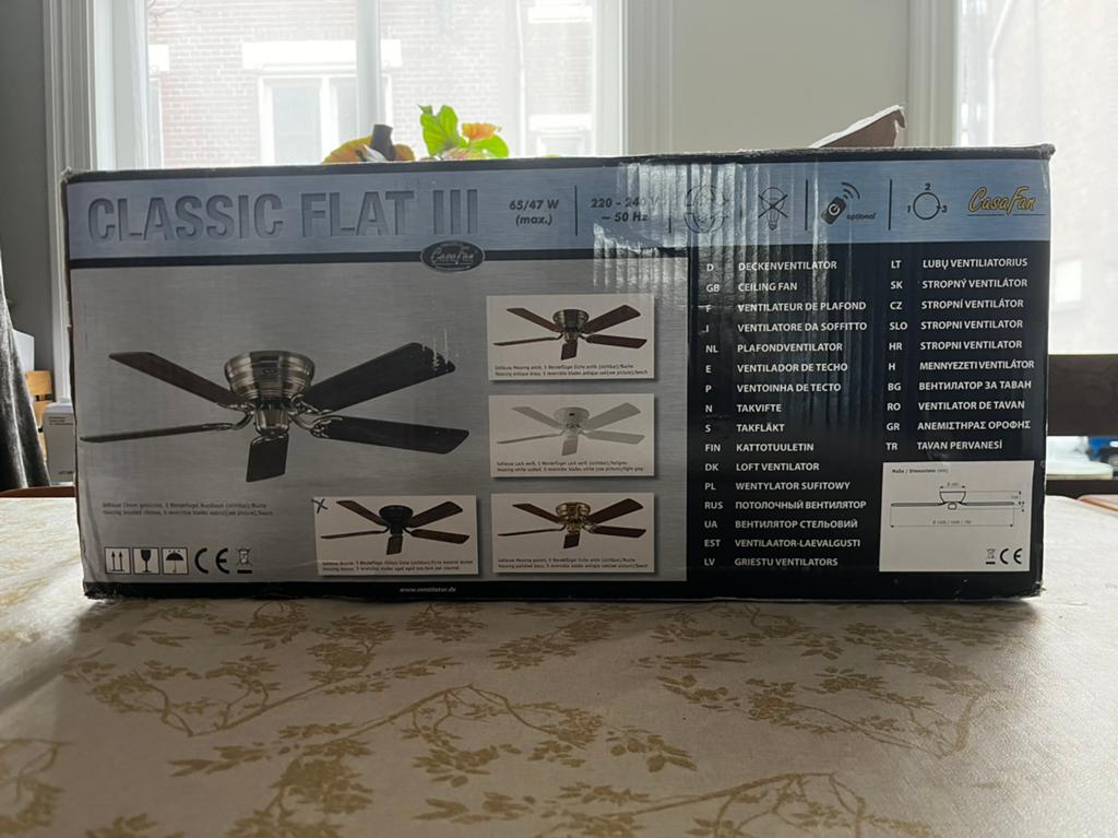 plafondventilator Casa Fan, Ophalen of Verzenden, Zo goed als nieuw, Plafondventilator