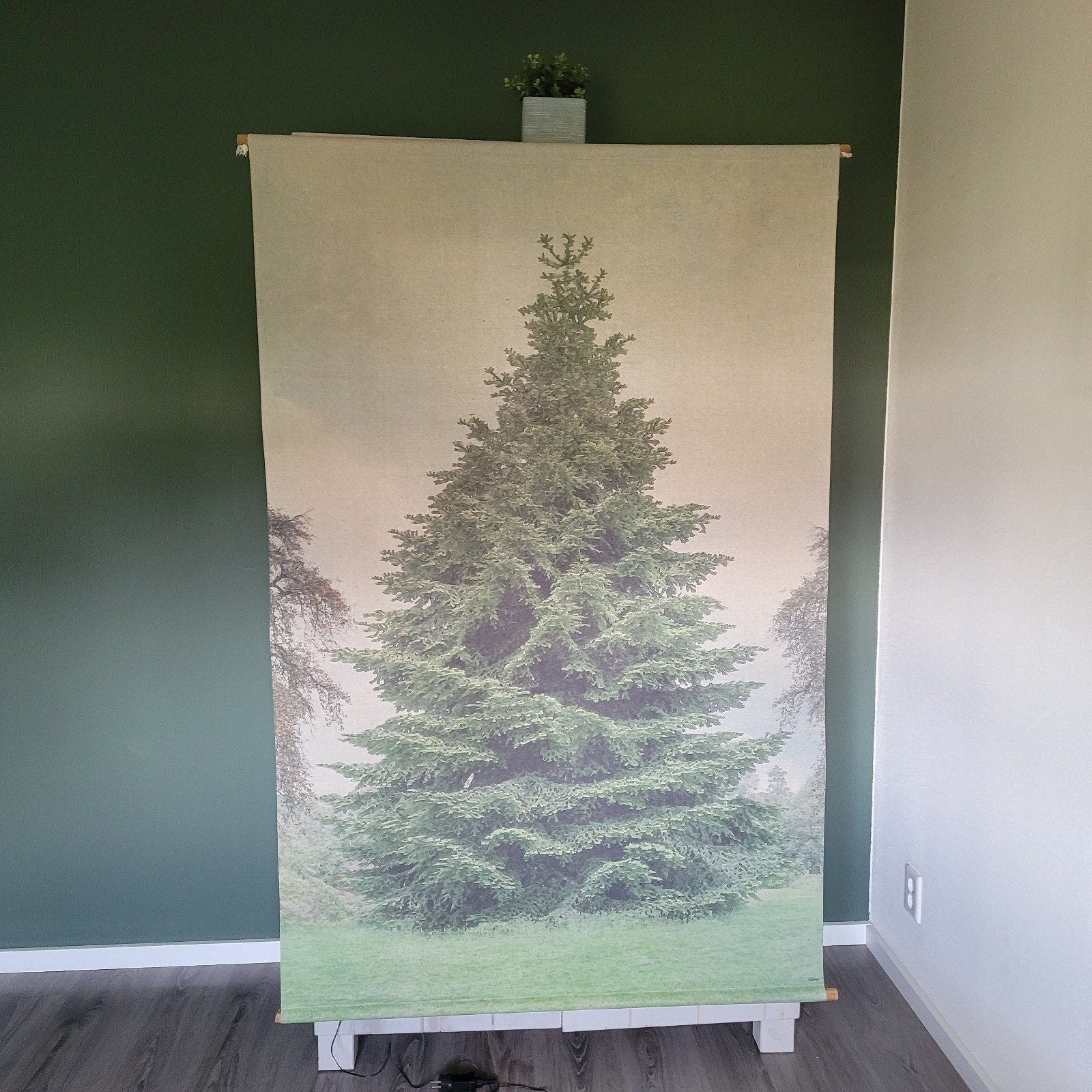 HK Living doek met kerstboomafbeelding, Huis en Inrichting, Ophalen, Zo goed als nieuw