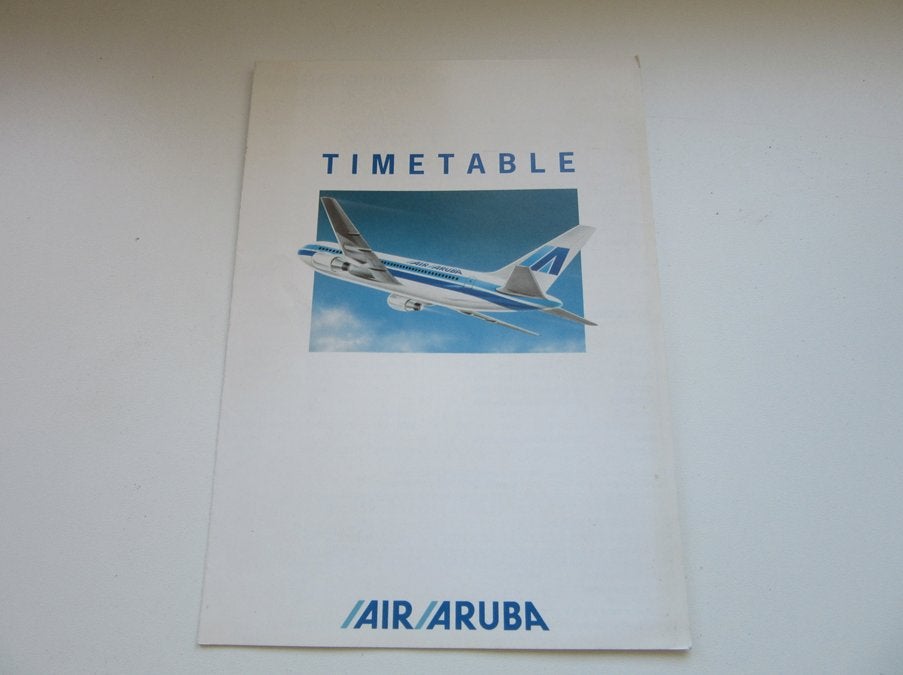 Air Aruba timetable 1991, Verzamelen, Verzenden, Gebruikt, Overige typen