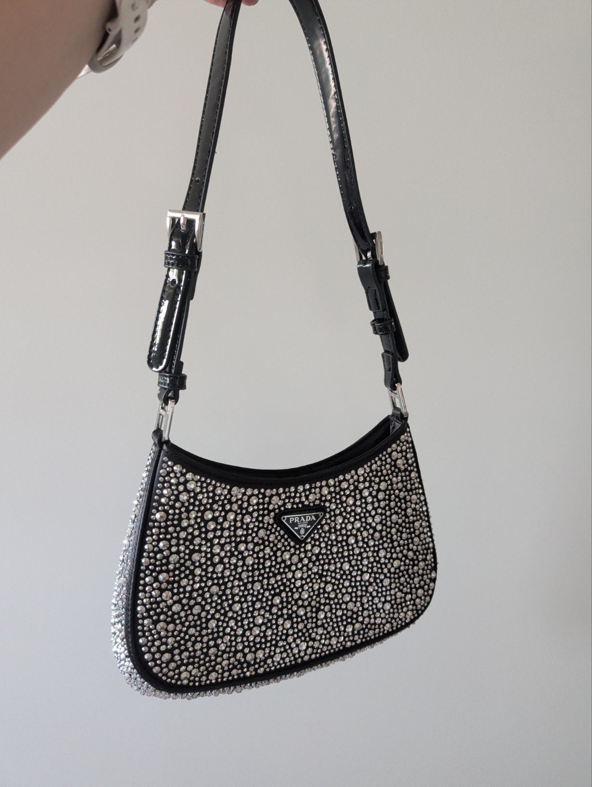Aliexpress glitter tas Prada, Ophalen of Verzenden, Nieuw, Zwart, Schoudertasje