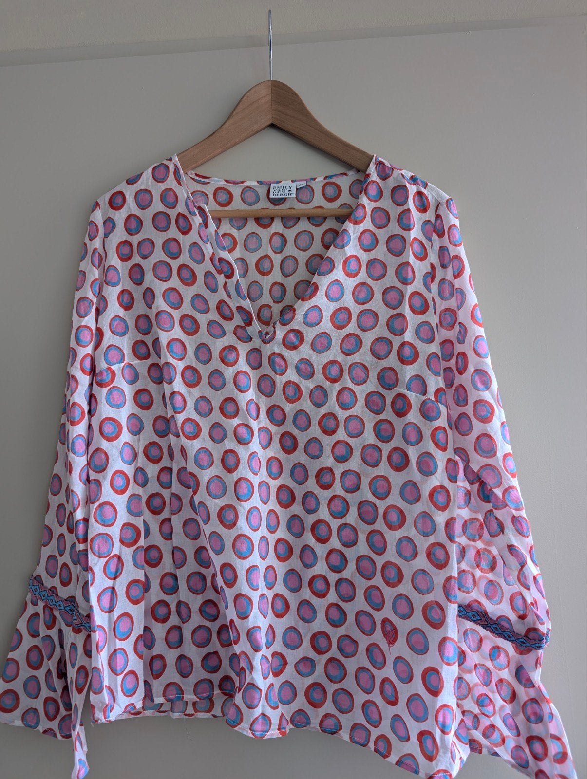 Emily van den Bergh Blouse - Maat 38 - Luchtig Katoen, Meerkleurig, Emily van den Bergh, Ophalen of Verzenden, Zo goed als nieuw