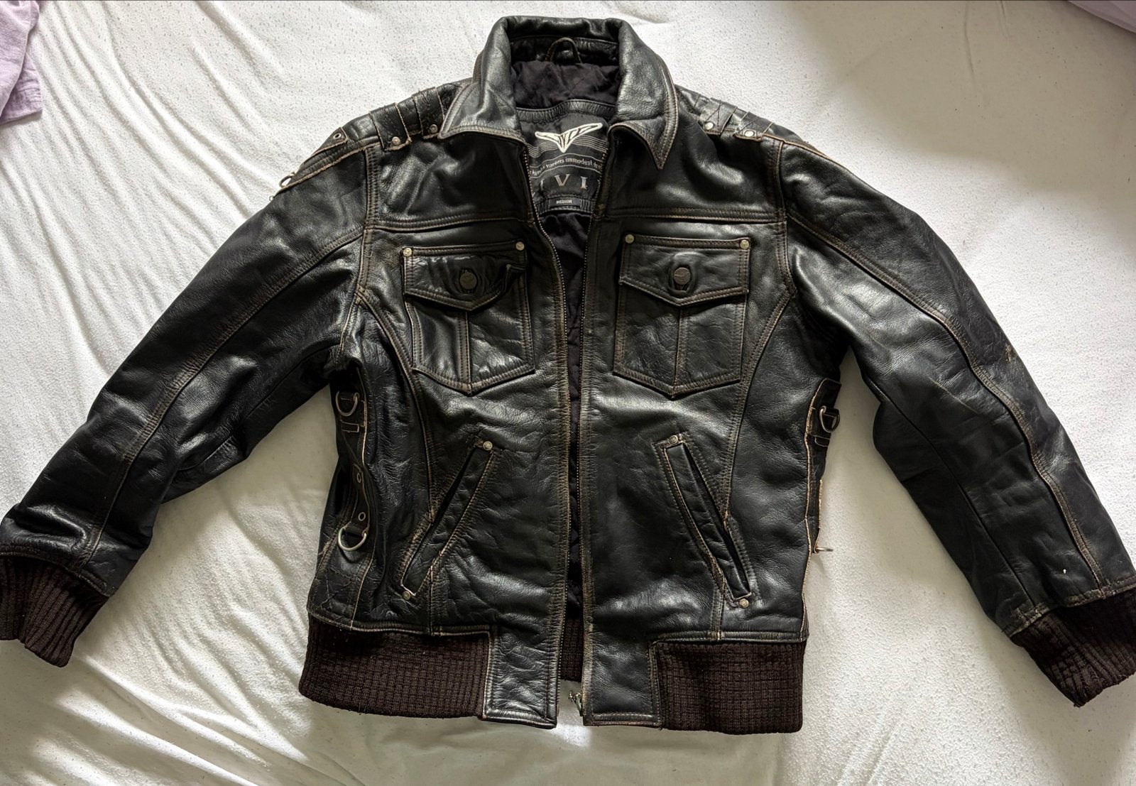LIVID Leren Jas maat M, Kleding | Heren, Ophalen of Verzenden, Zo goed als nieuw, Maat 48/50 (M), Meerkleurig