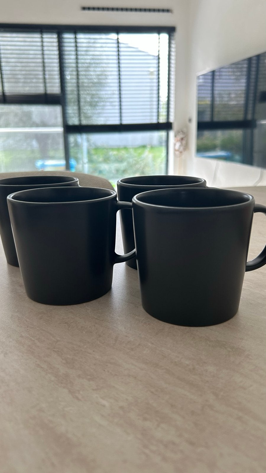4 ongebruikte IKEA bekers - Zwart, Ophalen of Verzenden, Nieuw, Zwart, IKEA