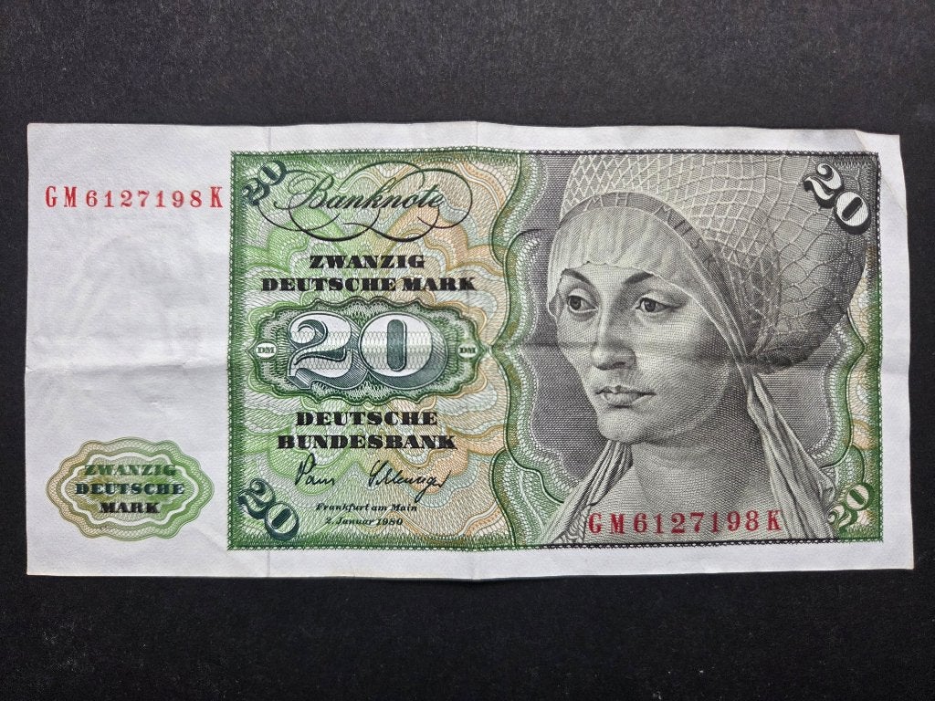 Duitsland 20 mark 1980 P32d VF, Postzegels en Munten, Bankbiljetten | Europa | Niet-Eurobiljetten, Verzenden, Duitsland, Los biljet