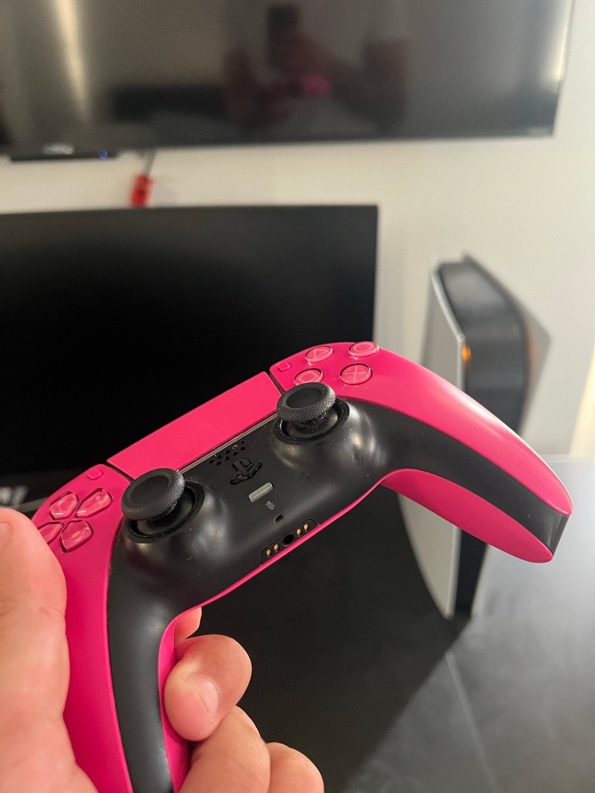 PS5 Digital Bundel: Console, AOC Monitor & Roze Controller, Spelcomputers en Games, Ophalen, Zo goed als nieuw