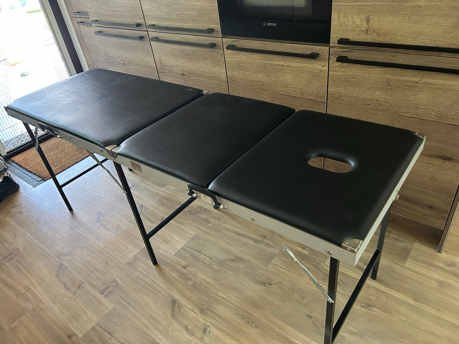 Inklapbare massage tafel zwart FRAMO, Ophalen