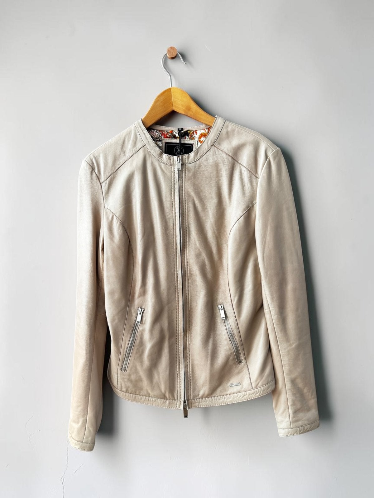 Rino & Pelle leer leder jas crème beige 40 L large lamsleer, Kleding | Dames, Ophalen of Verzenden, Nieuw, Maat 38/40 (M), Beige