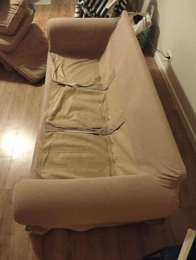 driezits bank van ikea, Ophalen, Gebruikt, Driepersoons, 75 tot 100 cm
