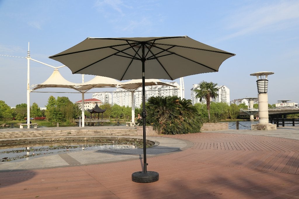 Koopje! Stok parasol 350cm aluminium, De Amert 152 5462GH Veghel, Grizzly Outdoor, Kantelbaar, Nieuw