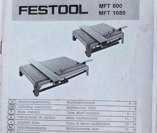 Festool MFT 1080 multifunctionele werktafel., Ophalen of Verzenden, Gebruikt, 70 tot 120 cm, Inklapbaar