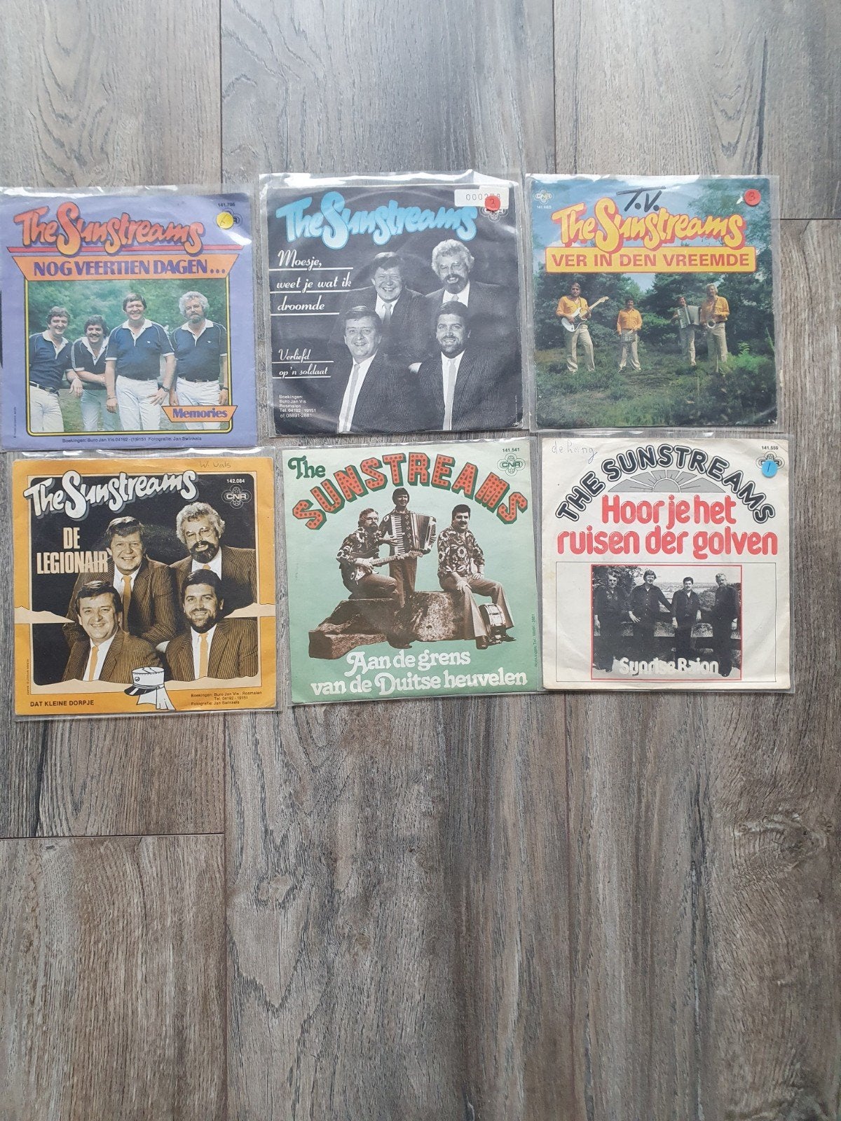 6x de sunstreams singel, Ophalen of Verzenden, Gebruikt, Overige formaten, Levenslied of Smartlap