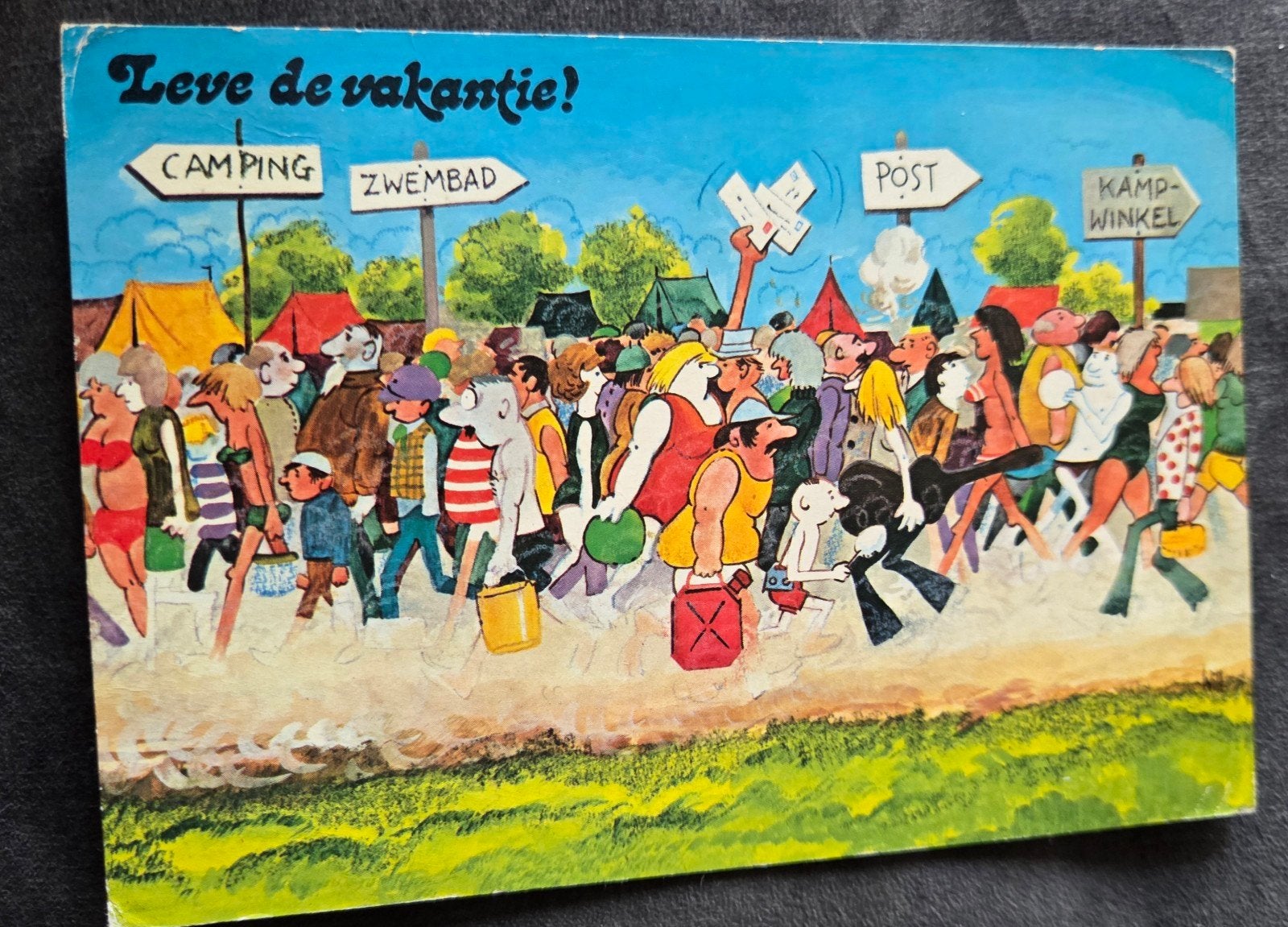 Leve de vakantie!, Verzamelen, Ansichtkaarten | Themakaarten, Verzenden, 1960 tot 1980, Gelopen, Overige thema's