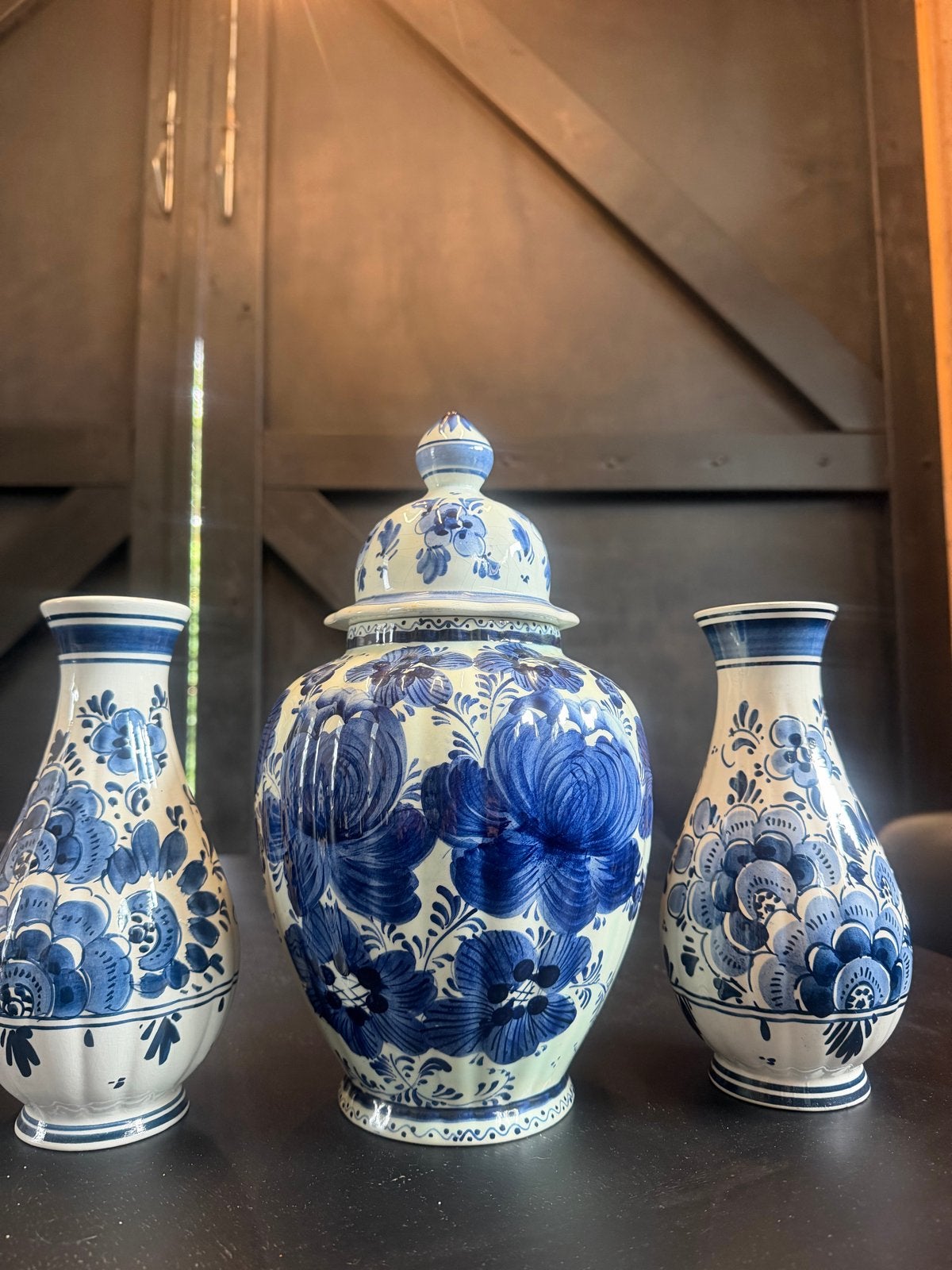 Delfts Blauw Kaststel - Handgeschilderd - 30cm hoog, Antiek en Kunst, Ophalen of Verzenden