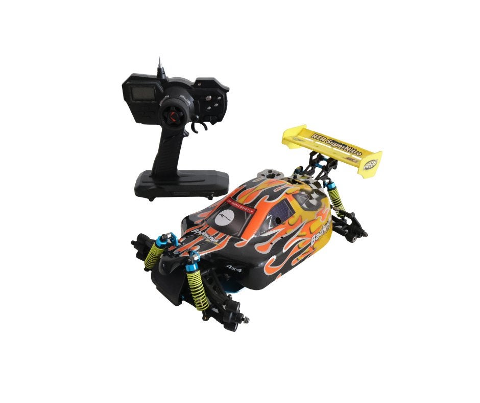 1/10 offroad Blackwash 4x4 nitro rc auto, Gebruikt, Auto offroad, Ophalen of Verzenden, Schaal 1:10