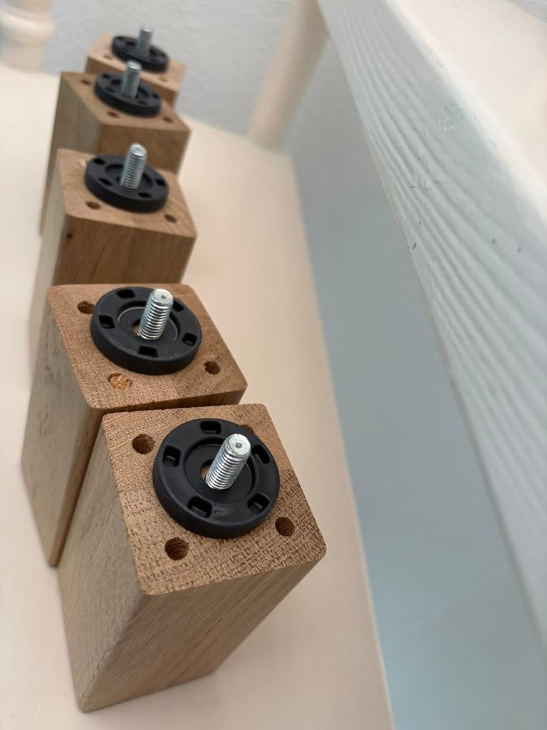 Bedpoten 10 cm (Ikea), Ophalen of Verzenden, Gebruikt, Eenpersoons, Hout