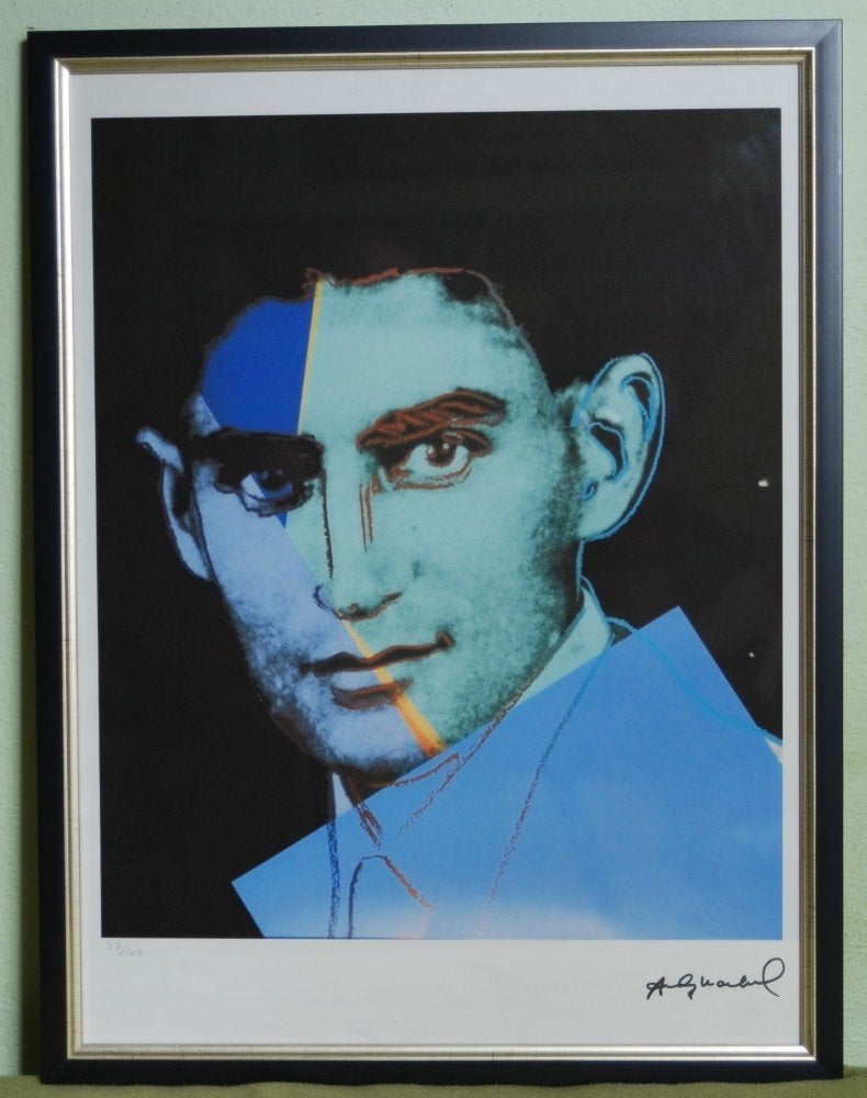 Andy Warhol – Franz Kafka (gelimiteerde lithografie), Antiek en Kunst, Kunst | Litho's en Zeefdrukken, Gelimiteerde oplage, Verzenden