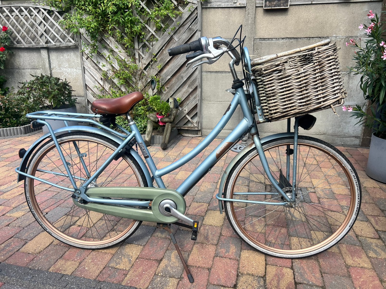 Blauwe sparta damesfiets, Ophalen, Gebruikt