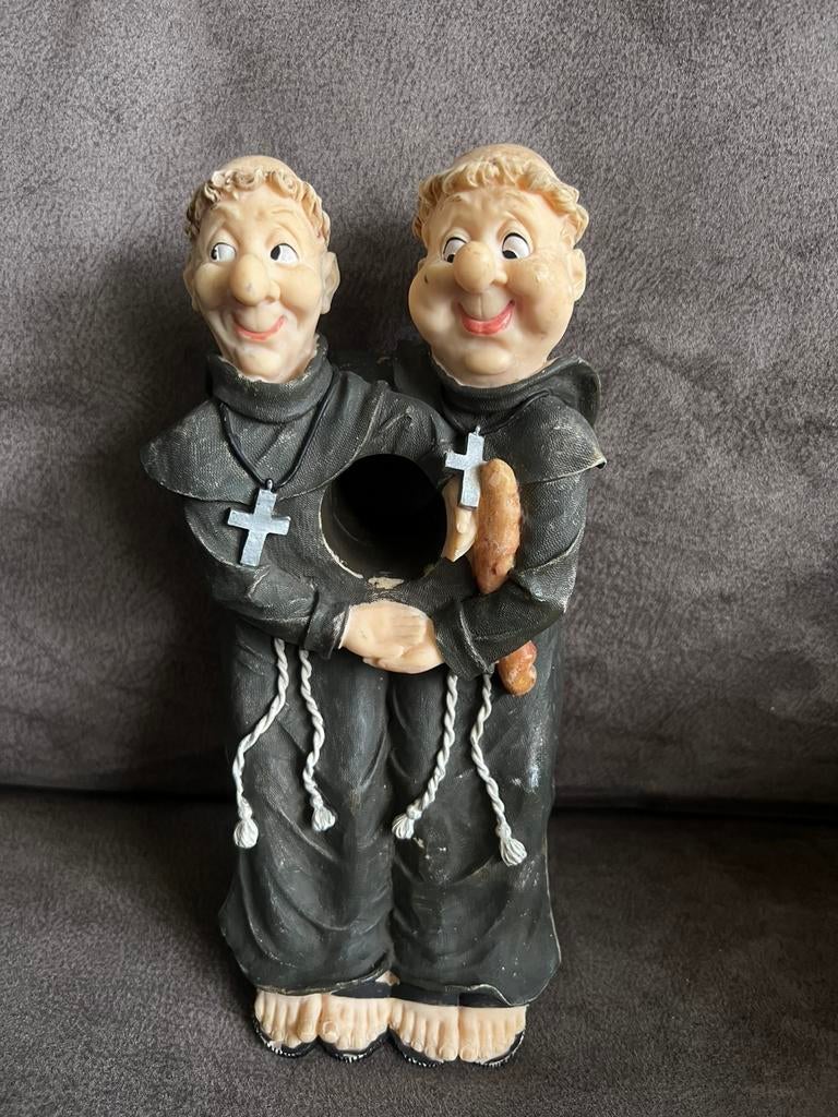 Vintage Fleshouder Monniken / Hars / Jaren '80., Ophalen of Verzenden, Zo goed als nieuw, Mens