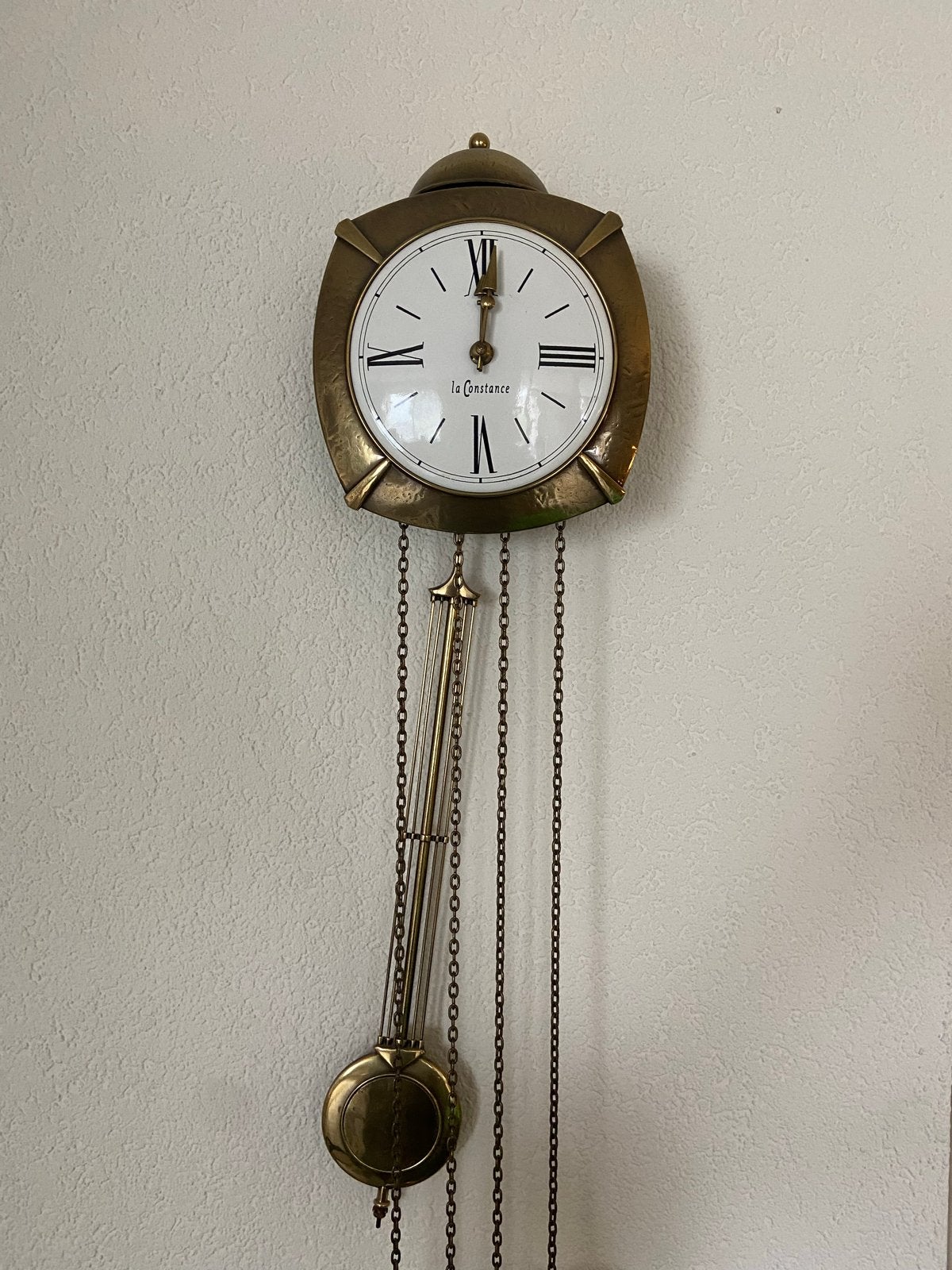 Antieke La Constance wandklok, loopt perfect, Ophalen of Verzenden