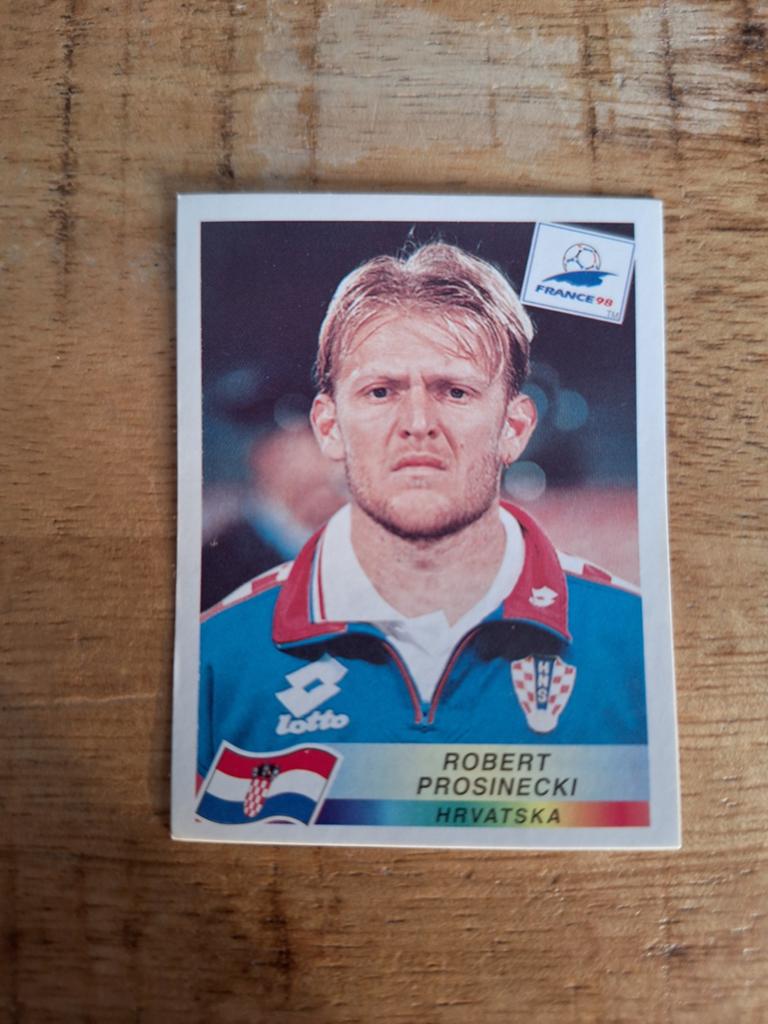 Voetbalplaatje panini wk 98, Verzamelen, Ophalen of Verzenden, Zo goed als nieuw, Buitenlandse clubs, Poster, Plaatje of Sticker
